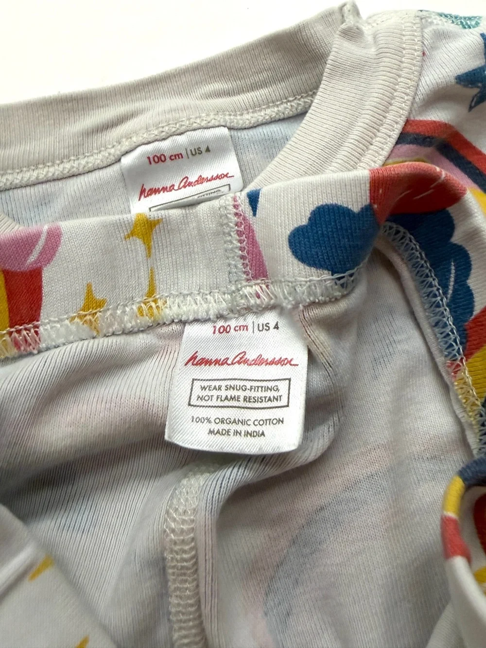 Hanna Andersson Rainbow & Cloud Print Pajama Set PLAY
